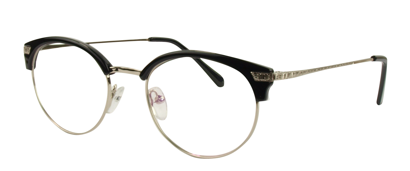 TR1816 Black/Silver Prescription Glasses