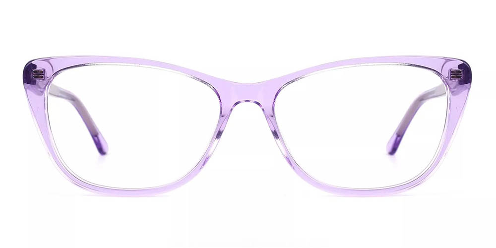 F2113 Cat Eye Glasses Clear Purple